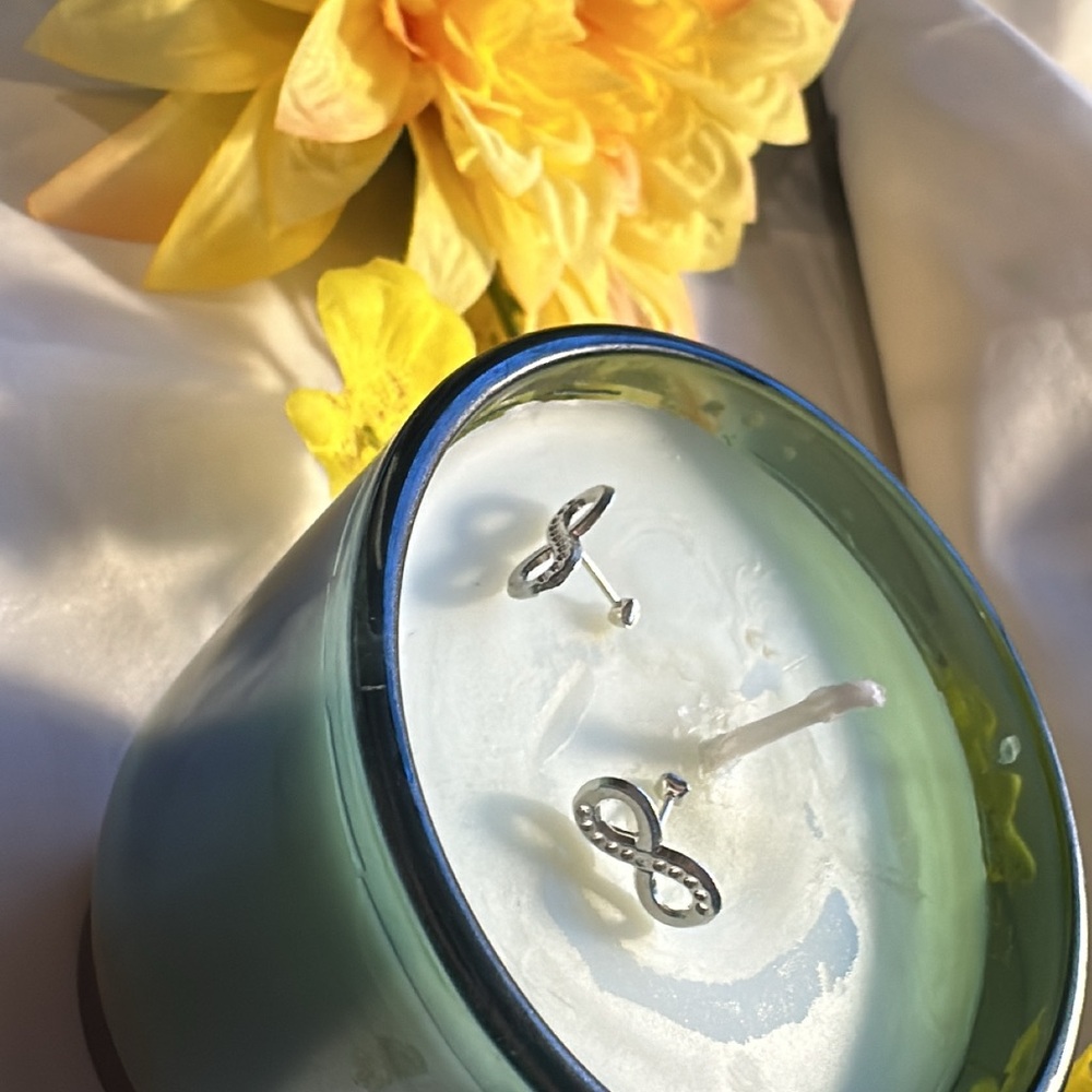 Silver Infinity Earrings - Picture 4 of 7